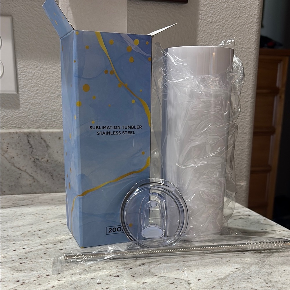 Sublimation Tumbler Stainless Steel - White